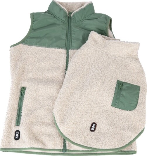 TIAKI Pet &Parent Sherpa-vester i partnerlook Vest for hundeforeldre XS-S