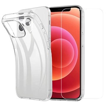 Saii 2-i-1 iPhone 13 Mini TPU-deksel / Beskyttelsesglass Saii 2-i-1 iPhone 13 Mini TPU-deksel / Beskyttelsesglass