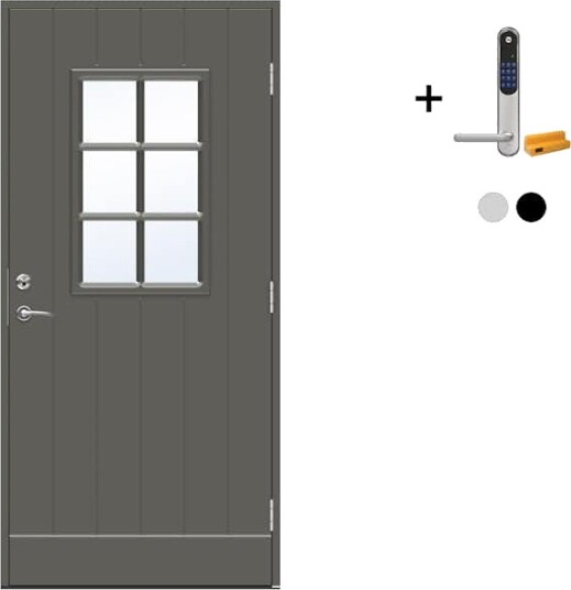 Ytterdør Swedoor Advance-Line Classic Bizet med Yale Doorman Classic Home