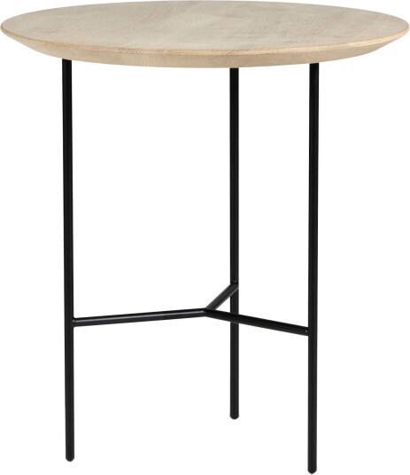 Mavis - Tribeca 47 Cm Svart Vitsåpad Ek Sidebord Martina Elgemark Tre Farget,Svart Metall/tre