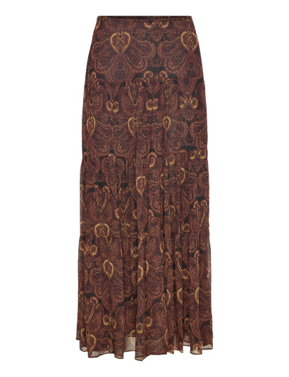 Mango A-Line Skirt With Paisley Print - Brown - M Mango A-Line Skirt With Paisley Print - Brown - M