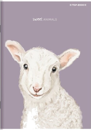 Top 2000 Skrivebok Sweet Animal A5/96 Ark Linjer