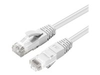 MicroConnect - Koblingskabel - RJ-45 (hann) til RJ-45 (hann) - 50 cm - 5 mm - UTP - CAT 6a - halogenfri, innendørs, formstøpt, rund, uten hindringer - hvit
