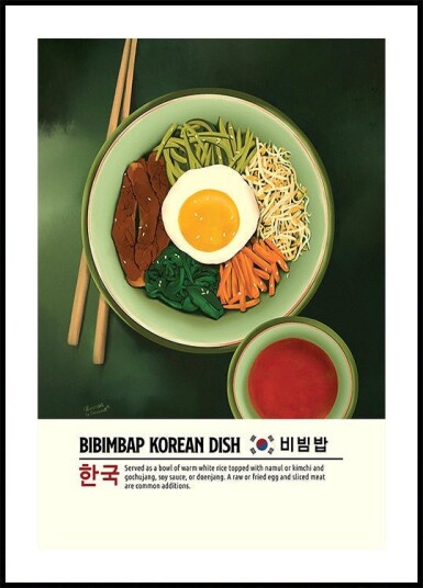 Bibimbap Poster Plakat / 50x70cm