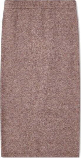 Lexington Clothing Straight Fit Knitted Skirt Brown M