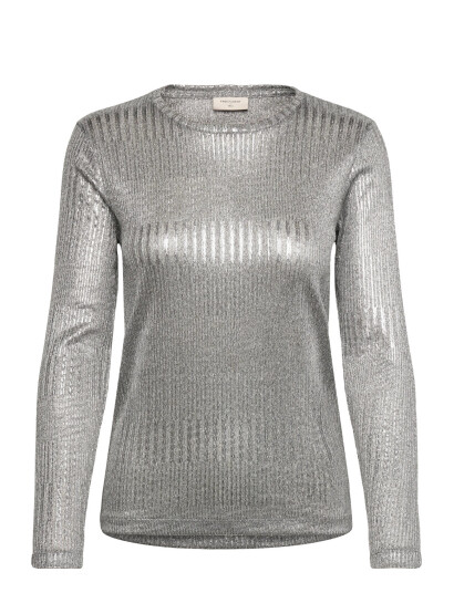 FREE/QUENT Long-Sleeved T-Shirt - Silver - XL