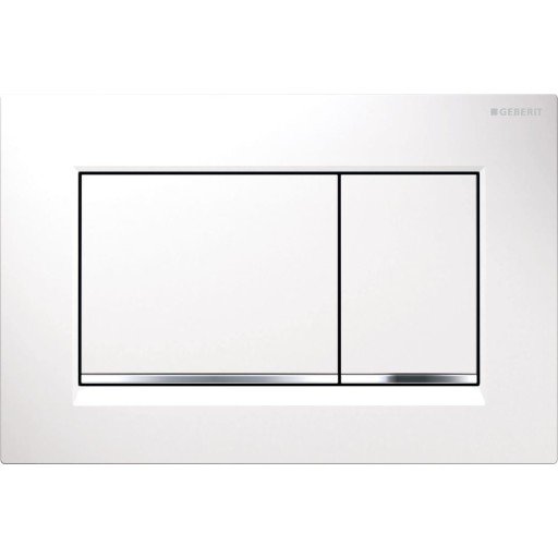 Geberit Sigma 20 Square Hvit/krom