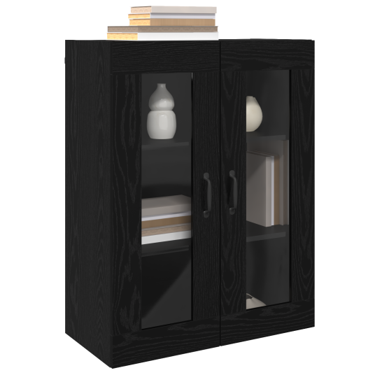  Hengende Veggskap Svart 69.5 x 34 x 90 cm Konstruert tre