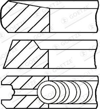 Stempelringsett GOETZE ENGINE 08-422805-00