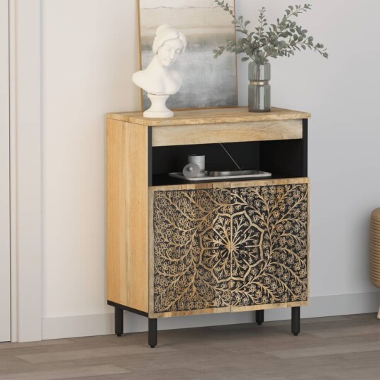 Sideskap 60x33x75 cm heltre mango 8721012107953