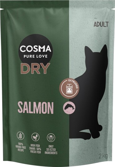 Cosma Tørrfôr Extruded Single Meat Laks 2 kg