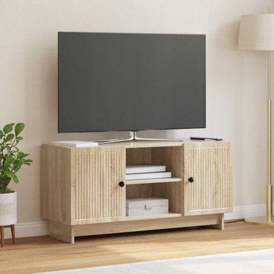 TV skap 102 x 34,5 x 50 cm Sonoma eik Konstruert tre TV skap 102 x 34,5 x 50 cm Sonoma eik Konstruert tre