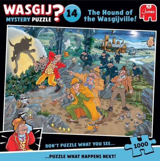 Wasgij Mystery 14 Puslespill   1000 Brikker   The Hound Of The Wasgijville