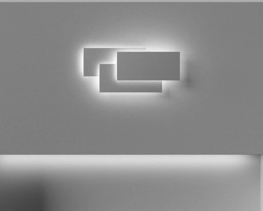 Maytoni LED-vegglampe Trame, Hvit / opal, Stue / spisestue, Metall, Moderne