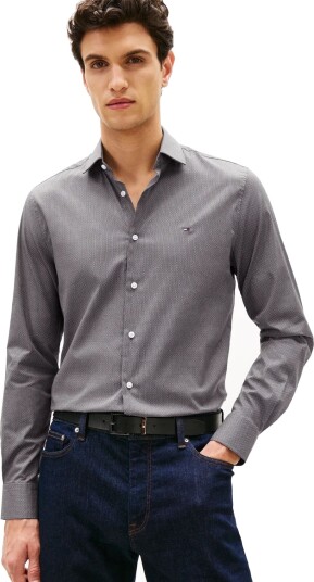 Tommy Hilfiger Cl Micro Print Shirt Black R/37