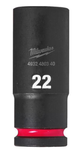 Milwaukee 1/2" Dyp Kraftpipe 22 mm med Høy Holdbarhet
