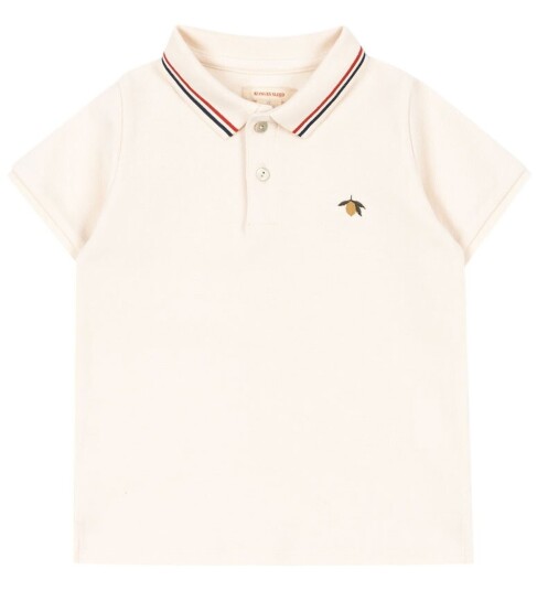 Konges Sløjd Polo Piqué Florian Antique White Konges Sløjd 4 år 104 Polo Hvit