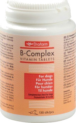 Diafarm B-Vitamin Komplex Hundemat Tablets - 130 stk for Sunn Pels