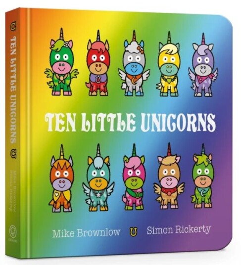 Ten Little Unicorns Board Book Av Mike Brownlow