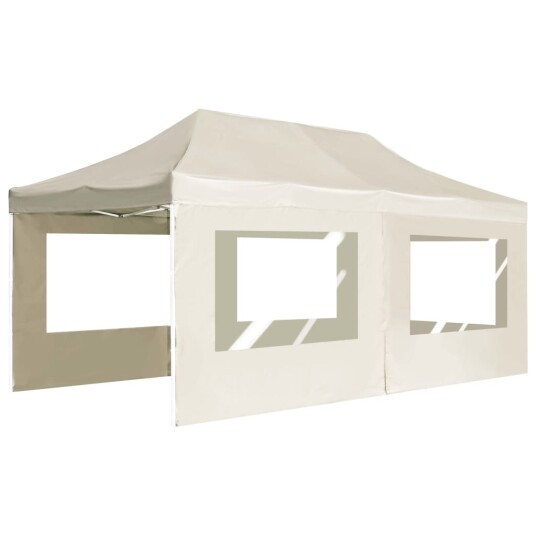 vidaXL Profesjonelt foldbart festtelt med vegger aluminium 6x3 m krem vidaXL Profesjonelt foldbart festtelt med vegger aluminium 6x3 m krem