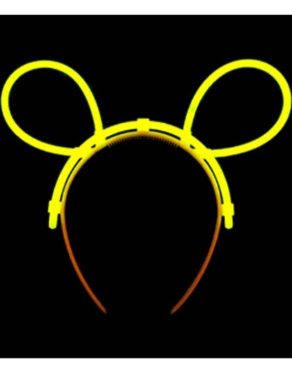 Gul Glow Sticks Hodebånd med Ører