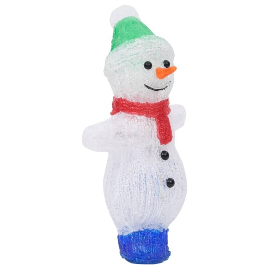 vidaXL LED-snømannfigur akryl innendørs og utendørs 30 cm