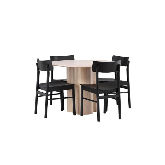 Venture Home Spisegruppe Venture Home Olivia Ø 110 cm med 4 Montros Stoler GR23071