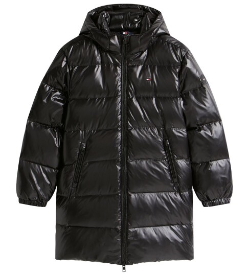 Tommy Hilfiger Essential Long Down Jacket Black 164 Tommy Hilfiger Essential Long Down Jacket Black 164