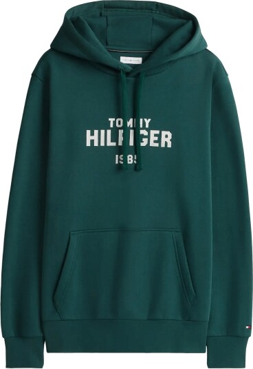 Tommy Hilfiger Hilfiger Stack Reg Fleece Hoodie ORNAMENTAL GREEN XL Tommy Hilfiger Hilfiger Stack Reg Fleece Hoodie ORNAMENTAL GREEN XL