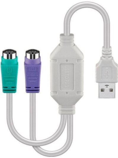 MicroConnect tastatur- / musadapter - PS/2 til USB - 30 cm