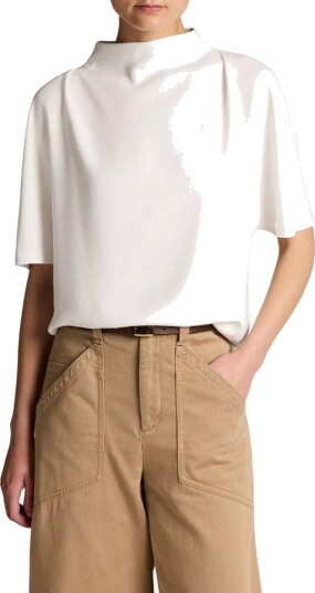 Vince Draped funnel nk top S hvit dame