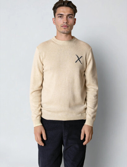Clean Cut Copenhagen Stone Knit - Cream - S