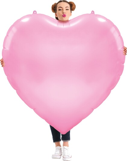 Globos Europe Folieballong Hjerteformet XXL Rosa 6621