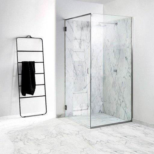 Unidrain GlassLine dusjdør, 87,6 cm, klart glass
