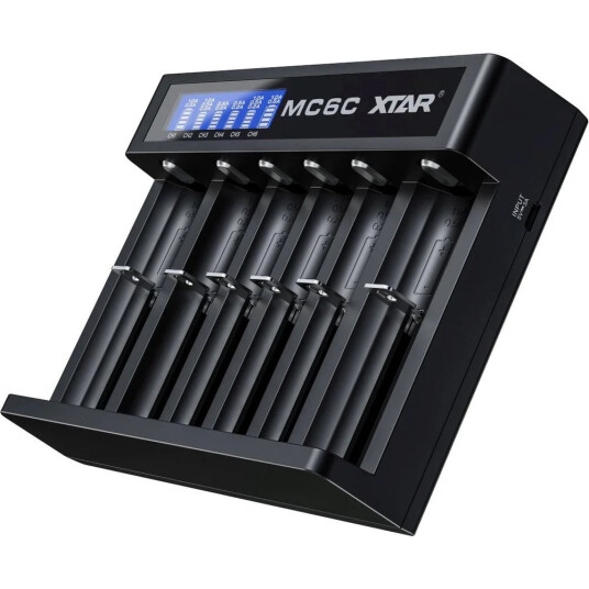 Xtar MC6C Batterilader 6 Kanaler