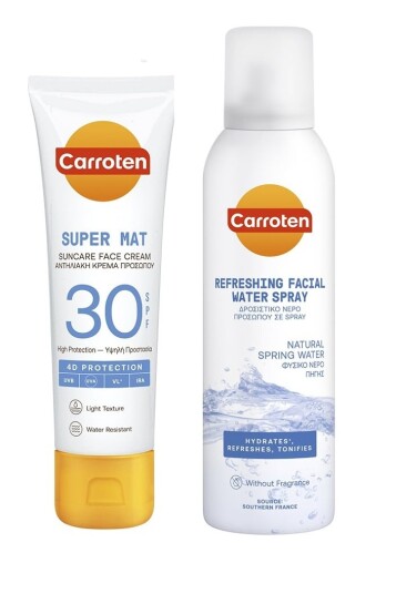 Carroten Face Super Mat Cream SPF 30 50 ml + Carroten Facial Water Cool Spray 150 ml