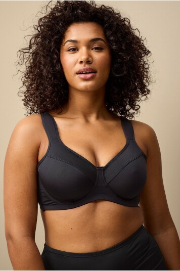 Ellos Plus Collection Cecilia Minimiser Bikini BH med bøyler Svart