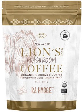 Rå Hygge Lion s Mane Sopp Kaffe - finmalt till filterkaffe Øko - 227 g