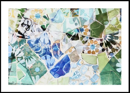 Amini54 Mosaic of Barcelona 07 Plakat Plakat / 21x30cm 