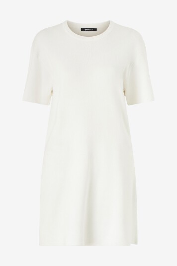 Gina Tricot Kjole Knitted Dress Hvit Gina Tricot Kjole Knitted Dress Hvit