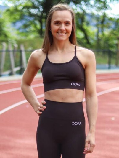 TRINITY (dark brown) sports bra