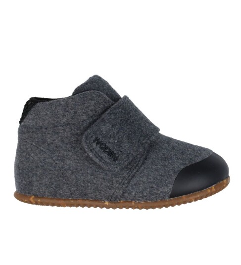 Woden Tøfler Kim Filt Dark Grey Melange 22 Babysko Grå