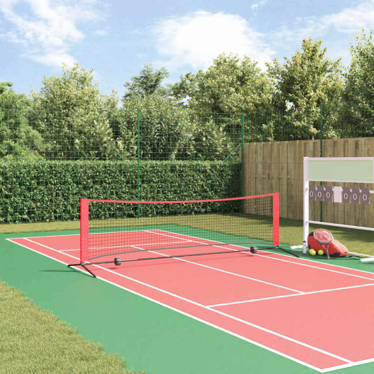 Tennis Nett Svart og Rød 301 x 90,5 x 87 cm Polyester Tennis Nett Svart og Rød 301 x 90,5 x 87 cm Polyester