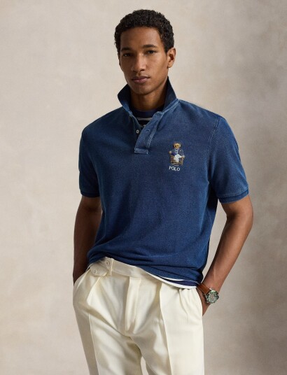 Polo Ralph Lauren Classic Fit Polo Bear Mesh Polo Shirt Blue S Polo Ralph Lauren Classic Fit Polo Bear Mesh Polo Shirt Blue S