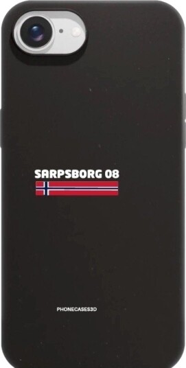Phonecases3D iPhone 17e/16e Sarpsborg 08 Compostable Case Svart SARP58-IP16E
