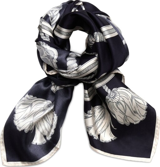 Gant Sailing Print Silk Scarf Multi/patterned ONE SIZE