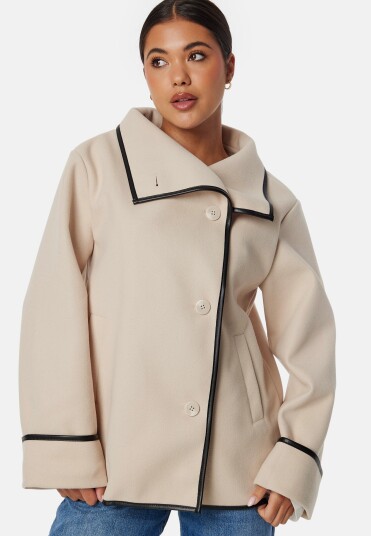 Josefin Lavold X Bubbleroom Josefin Scarf Coat Sand S