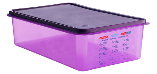 Araven Oppbevaringsboks; Størrelse GN 1/1 20.5l 53x32.5x15 cm LxBxD; Fiolett