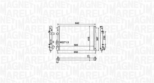Radiator MAGNETI MARELLI 350213159100