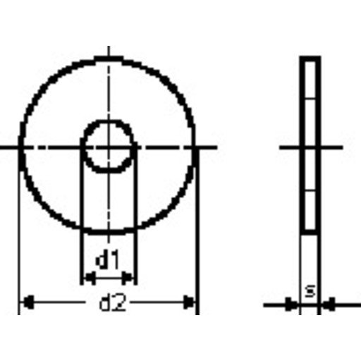 S+P DIN 9021 Syrefast Skjermskive A4 17mm 50mm - 100 stk.